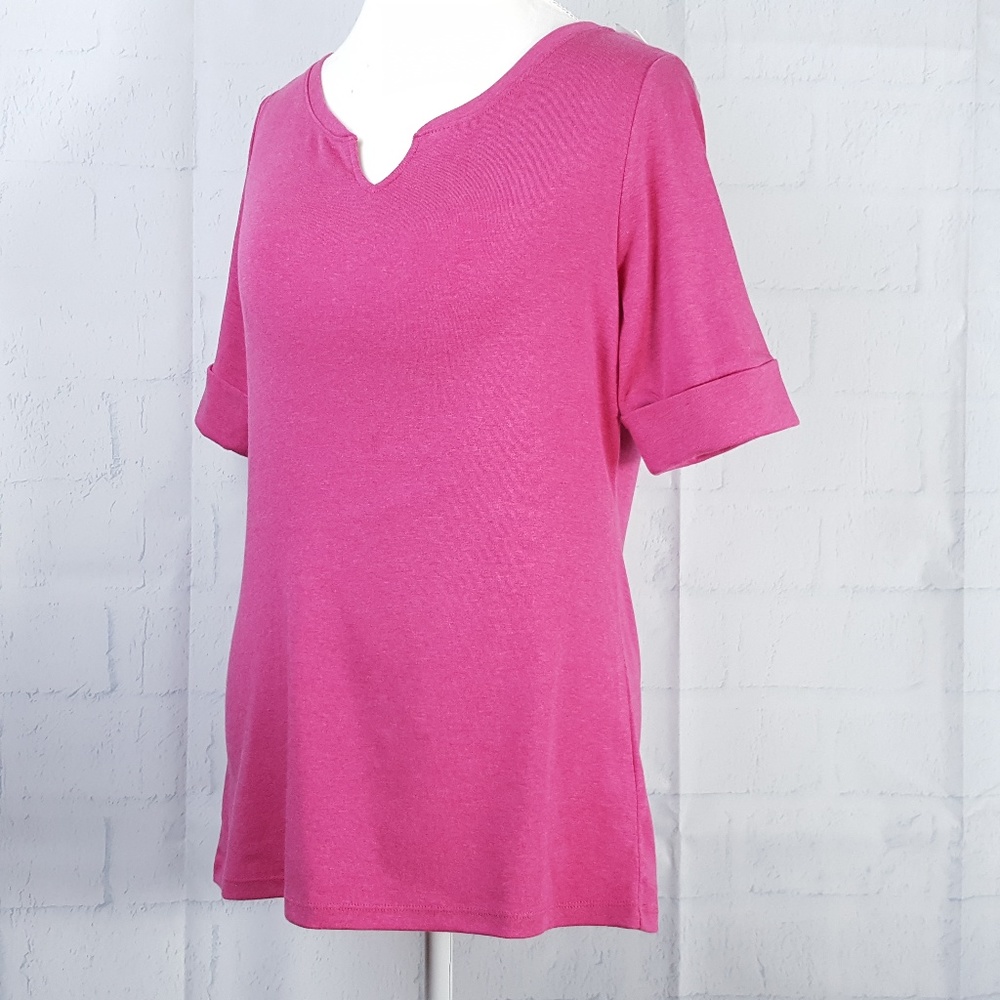 NWT Ellen Tracy Womens M Raspberry Top